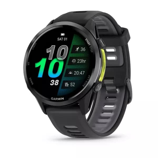 GARMIN Forerunner 970 Carbon Grey DLC Titanium with Black Case and Black/Translucent Whitestone Band — купить Garmin в Москве