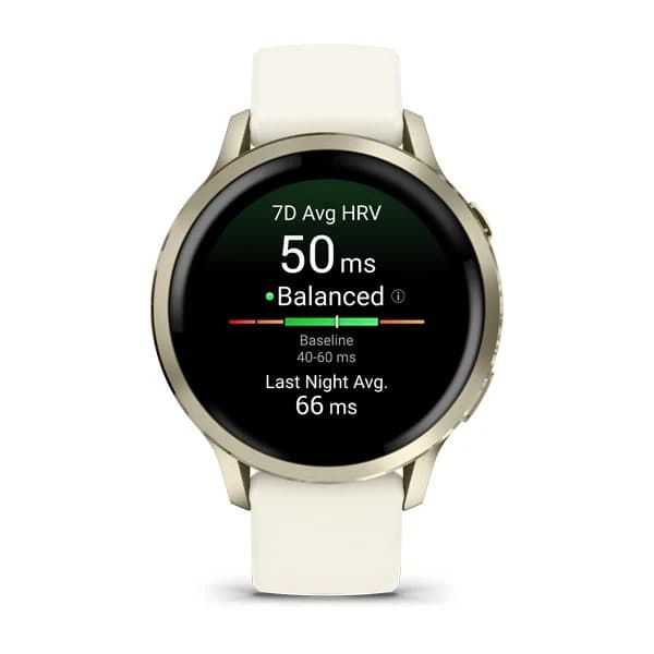GARMIN Venu 4 - Lunar Gold with Bone Silicone Band 41 mm — фото 2