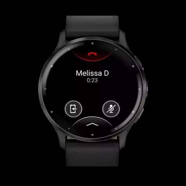 GARMIN Venu 3 - Slate stainless steel bezel with black case and black leather band — фото 2