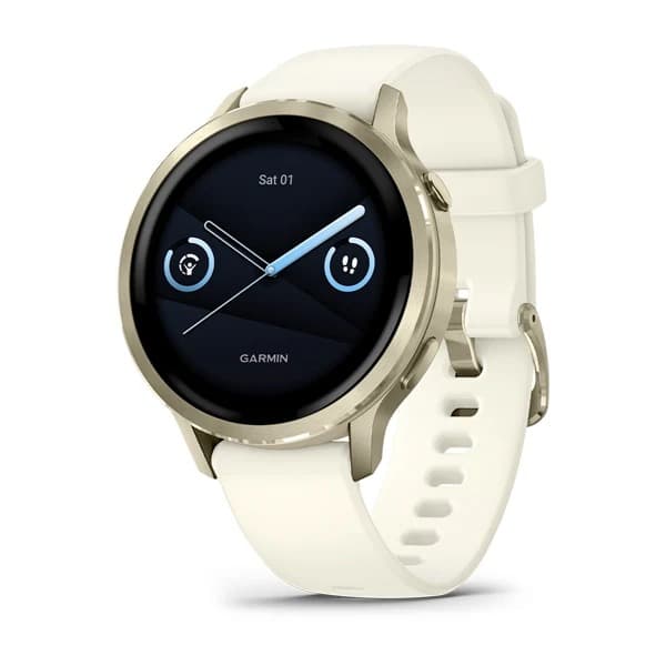 GARMIN Venu 4 - Lunar Gold with Bone Silicone Band 41 mm — купить Garmin в Москве