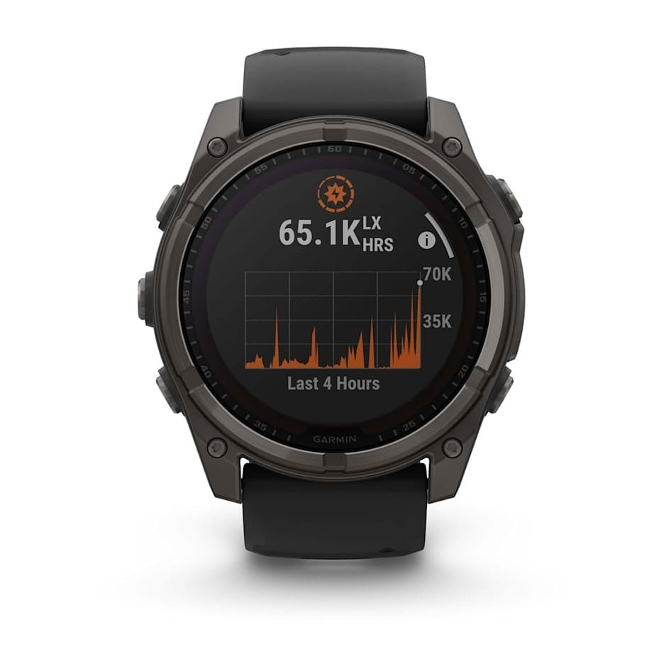 GARMIN Fenix 8 (Sapphire, Carbon grey DLC titanium with Black/pebble grey silicone band) - SOLAR — фото 2