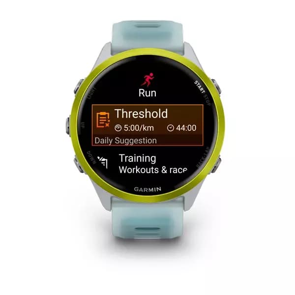 GARMIN Forerunner 570 Amp Yellow Aluminium with Translucent Whitestone/Turquoise Band - 47 mm — фото 2