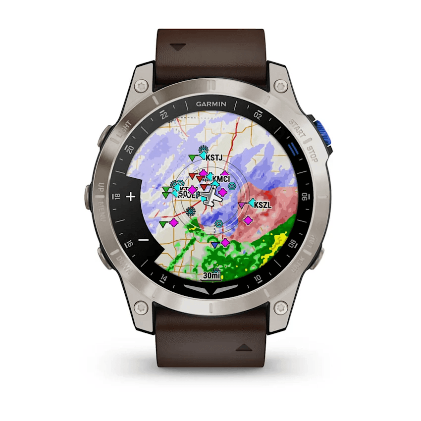 GARMIN D2 Mach 1 - 47 mm AMOLED Leather Band — фото 2