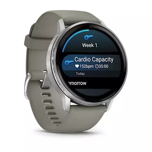 GARMIN Venu 4 - Silver with Silver Grey Silicone Band 45 mm — фото 2