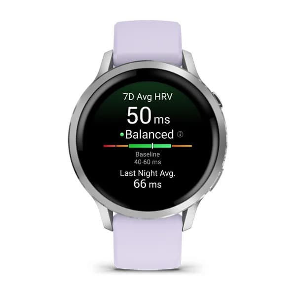 GARMIN Venu 4 - Silver with Periwinkle Silicone Band 41 mm — фото 2